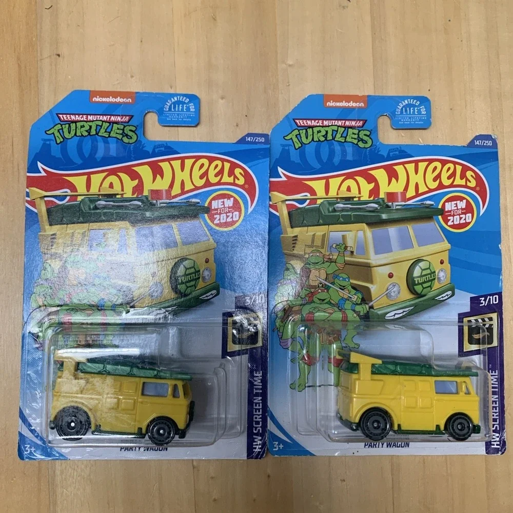 Hot Wheels Teenage Mutant Ninja Turtle Party Wagon HW Screen Time 3/10 Lot Of 2